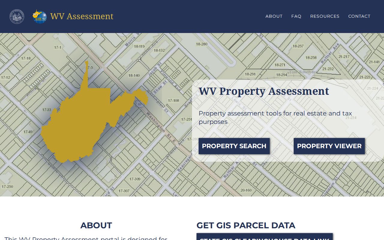 Wayne County property records entry points on WV Property Assessment